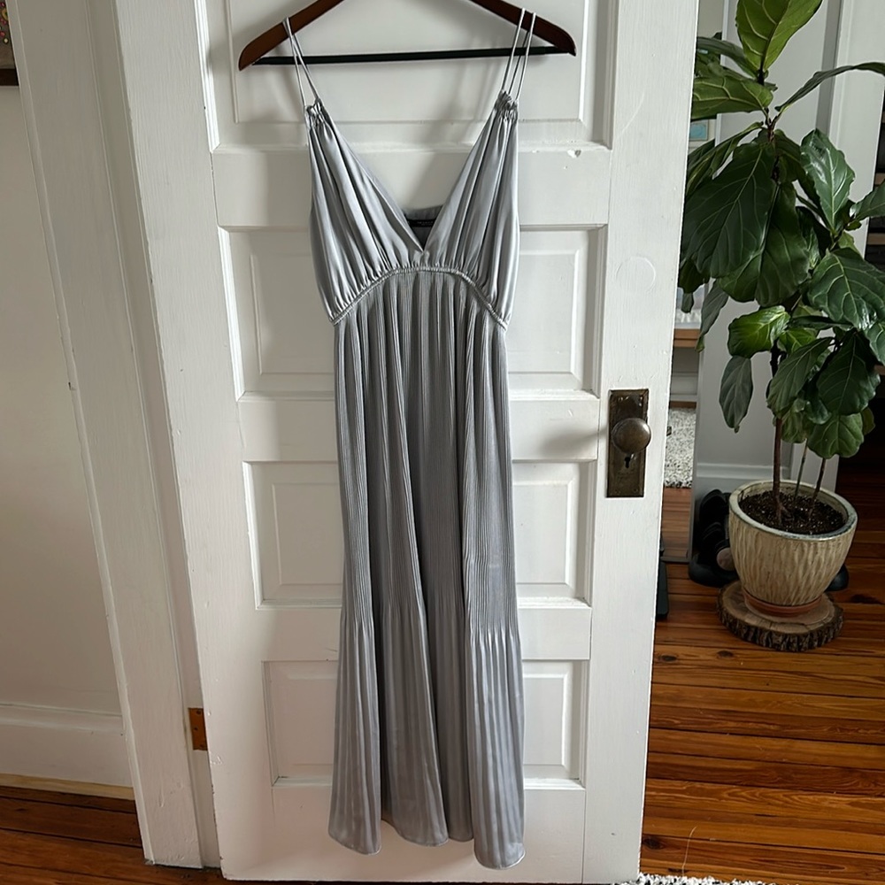 Zara Silver Midi Dress